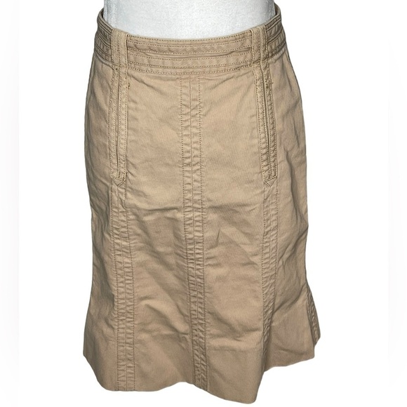 Marc Jacobs Classic Tan corduroy Ribbed mini Skirt Size 2 kangaroo pocket - Picture 1 of 12